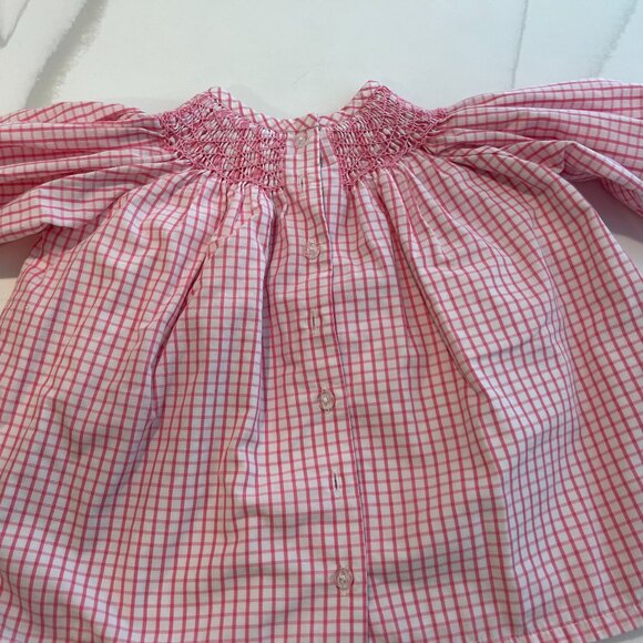 THE BEAUFORT BONNET COMPANY Toddler Girl Pink Gingham Smocked Top - Picture 4 of 5